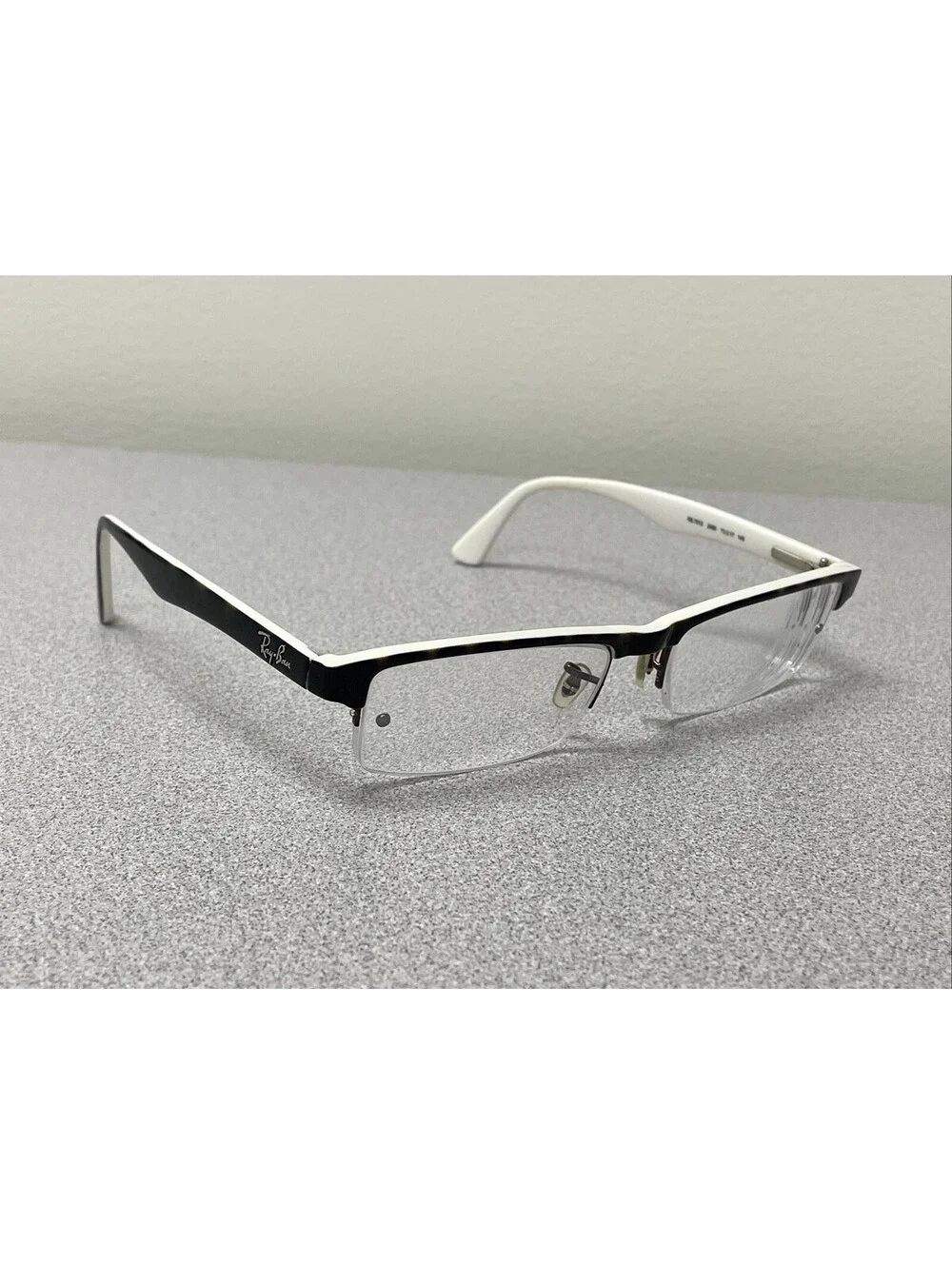 Ray-Ban RB7012 2488 Eyeglasses Dark Tortoise White Half Rim FRAMES 53[]17-140